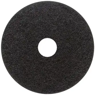 Genuine Joe Black Floor Stripping Pad - 5/Carton - Round x 18" Diameter - Stripping - 175 rpm to 350 rpm Speed Supported - Heavy Duty, Resilient, Flexible, Long Lasting - Fiber - Black