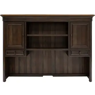 Martin Sonoma Hutch - 68" x 14"48" - 2 x Utility Drawer(s) - 2 Door(s) - 3 Adjustable Shelf(ves) - Material: Wood Veneer - Finish: Dark Roast