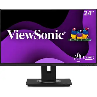 ViewSonic VG2448A 24 Inch IPS 1080p Ergonomic Monitor with Ultra-Thin Bezels, HDMI, DisplayPort, USB, VGA, and 40 Degree Tilt for Home and Office - Ergonomic VG2448a - 1080p IPS Monitor with HDMI, DisplayPort, USB, VGA, and 40 Degree Tilt - 250 cd/m²