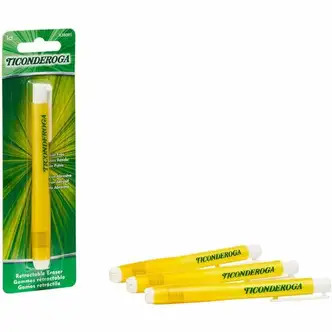 Ticonderoga Retractable Erasers - Yellow - 1 Each - Smudge-free, Residue-free, Non-tearing, Latex-free, Retractable, Latex-free, Soft