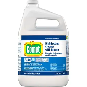 Comet Disinfecting Cleaner With Bleach - Concentrate - 128 fl oz (4 quart) - 3 / Carton - Heavy Duty, Non-abrasive - Clear