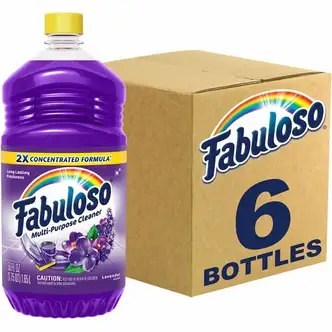 Fabuloso All-Purpose Cleaner - 56 fl oz (1.8 quart) - Lavender ScentBottle - 6 / Carton - Rinse-free, Residue-free, Long Lasting, Easy to Use - Purple
