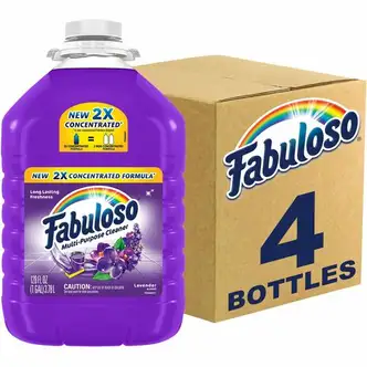 Fabuloso All-Purpose Cleaner - 128 fl oz (4 quart) - Lavender Scent - 4 / Carton - Rinse-free, Residue-free, Long Lasting - Purple
