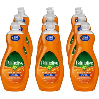 Palmolive Antibacterial Ultra Dish Soap - Concentrate - 20 fl oz (0.6 quart) - 9 / Carton - Phosphate-free, Kosher-free, Residue-free, Non-abrasive, Antibacterial - Orange