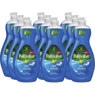 Palmolive Ultra Dish Soap Oxy Degreaser - Concentrate - 20 fl oz (0.6 quart) - 9 / Carton - Residue-free, Dry Resistant, Eco-friendly, Biodegradable, Phosphate-free, Paraben-free - Blue