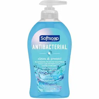 Softsoap Antibacterial Hand Soap - Cool Splash ScentFor - 11.3 fl oz (332.7 mL) - Pump Bottle Dispenser - Bacteria Remover - Hand, Skin - Moisturizing - Antibacterial - Blue - Refillable, Recyclable, Paraben-free, Phthalate-free, Biodegradable, pH Balance