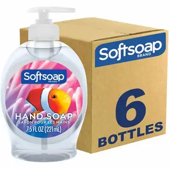 Softsoap Aquarium Hand Soap - Fresh Scent ScentFor - 7.5 fl oz (221.8 mL) - Soil Remover, Bacteria Remover, Dirt Remover, Kill Germs - Hand, Skin - Moisturizing - Antibacterial - Clear - Rich Lather, Recyclable, Paraben-free, Phthalate-free, pH Balanced, 