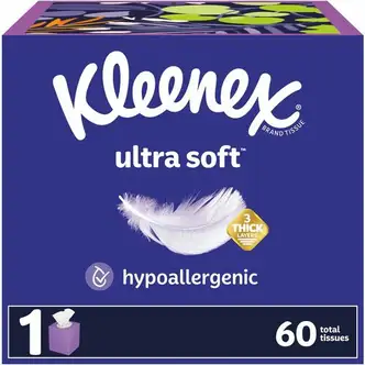 Kleenex Ultra Soft Tissues - 3 Ply - White - 65 Per Box - 1 Each