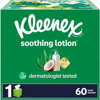 Kleenex Soothing Lotion Tissues - 3 Ply - White - 60 Per Box - 27 / Carton