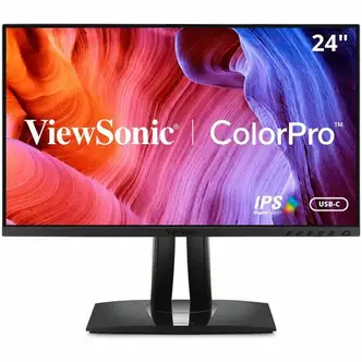 ViewSonic VP2456 24 Inch 1080p Premium IPS Monitor with Ultra-Thin Bezels, Color Accuracy, Pantone Validated, HDMI, DisplayPort and USB C for Professional Home and Office - ColorPro VP2456 - 1080p Ergonomic IPS Monitor with Pantone Validated, USB-C, HDMI,