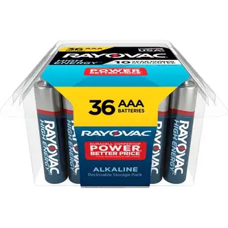 Rayovac High Energy Alkaline AAA Batteries - For Flashlight, Remote Control, Mouse - AAA - 36 / Pack