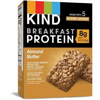 KIND Breakfast Protein Bars - Gluten-free, Dairy-free, Peanut-free, Low Sodium - Almond Butter - 1.76 oz - 6 / Box