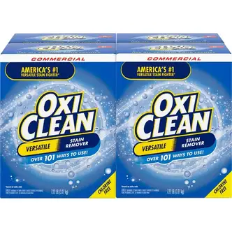OxiClean Stain Remover Powder - 115.52 oz (7.22 lb) - 4 / Carton - Chlorine-free, Color Safe - Blue