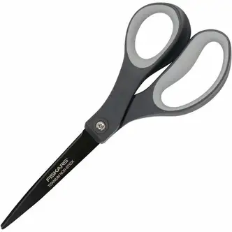 Fiskars Non-stick Titanium Soft Grip Scissors - Titanium - Gray - 1 Each