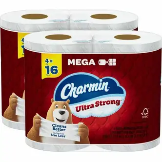 Charmin Ultra Strong Bath Tissue - 2 Ply - White - 8 / Carton