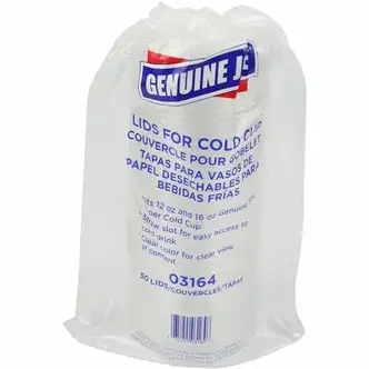 Genuine Joe Cold Cup Lids - 20 / Carton - 50 Per Pack - Clear