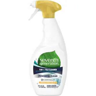 Seventh Generation Natural Tub and Tile Cleaner - Concentrate - 26 fl oz (0.8 quart) - Emerald Cypress & Fir Scent - 1 Each - Non-toxic, Fume-free, Bio-based, Kosher, Dye-free, Gluten-free, Chlorine-free, Bleach-free - White, Multi