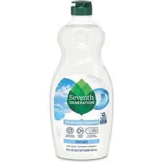 Seventh Generation Free/Clear Natural Dish Liquid - Concentrate - 19 oz (1.19 lb) - 1 Each - Non-toxic, Petroleum Free, Hypoallergenic, Bio-based, Kosher, Gluten-free - Clear, Multi