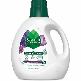 Seventh Generation Lavender Natural Laundry Detergent - Ready-To-Use - 135 fl oz (4.2 quart) - Lavender Scent - 1 Each - Hypoallergenic, Non-irritating, Bio-based, Kosher - White, Green, Purple