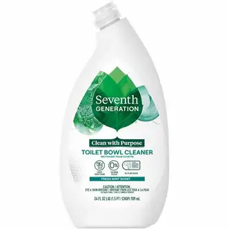 Seventh Generation Emerald/Fir Toilet Bowl Cleaner - 24 oz (1.50 lb) - Fresh Mint Scent - 1 Each - Non-toxic, Fume-free, Bio-based, Kosher - White, Green