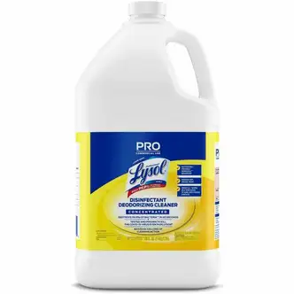 Lysol Deodorizing Cleaner - Concentrate - 128 oz (8 lb) - Lemon Scent - 1 Each - Disinfectant, Deodorize, Versatile - Yellow