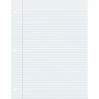 Pacon College-Ruled Filler Paper - 500 Sheets - Ruled Red Margin - 3 Hole(s) - 8 1/2" x 11" - White Paper - Smooth, Hole-punched, Recyclable - 1 Pack
