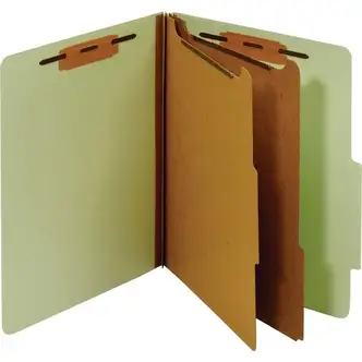Pendaflex Letter Recycled Classification Folder - 8 1/2" x 11" - 1" Fastener Capacity for Folder - 2 Divider(s) - Pressboard, Tyvek - Green - 60% Recycled - 1 Each