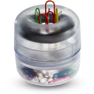 Officemate Euro-Style Designer Paper Clip Holder - 1 Each - Clear