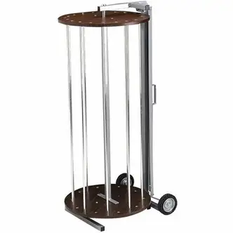 Spectra ArtKraft Rotary Art Roll Rack - 48" Roll Width Supported - Rotary, Mobile Unit, Powder Coated - Gray - Rubber - 1 Each