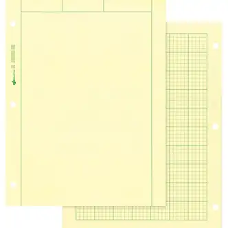 Rediform Computation Pads - Letter - 100 Sheets - Stapled/Glued - Letter - 8 1/2" x 11" - Green Paper - Subject - 100 / Pad